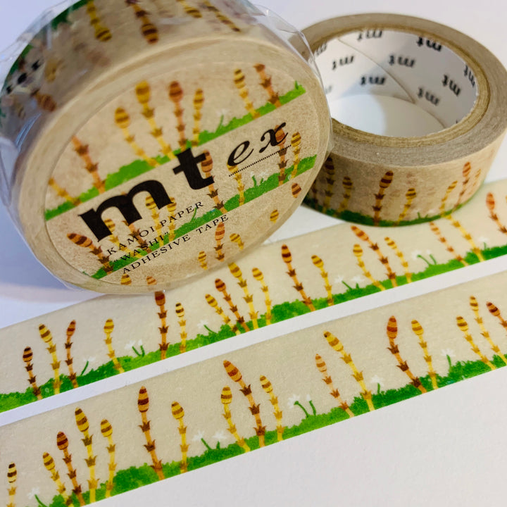 HORSETAIL SCOURING BRUSH Mt Washi Tape ~ 1 Roll ~ 15mm x 7m (23 Feet)