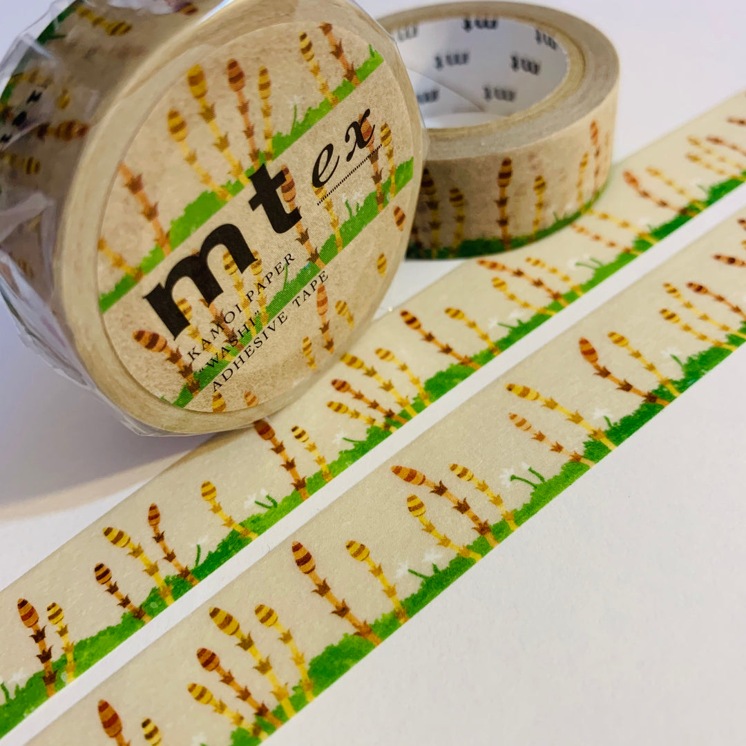 HORSETAIL SCOURING BRUSH Mt Washi Tape ~ 1 Roll ~ 15mm x 7m (23 Feet)