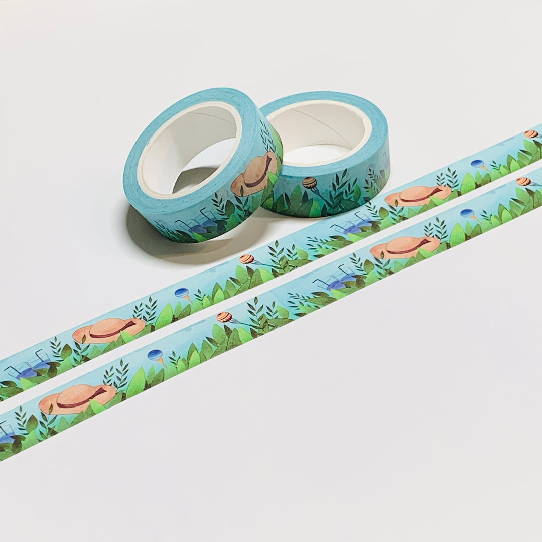 SUNNY DAY In The PARK Washi Tape ~ 1 Roll ~ 15mm x 10m (33 Feet)