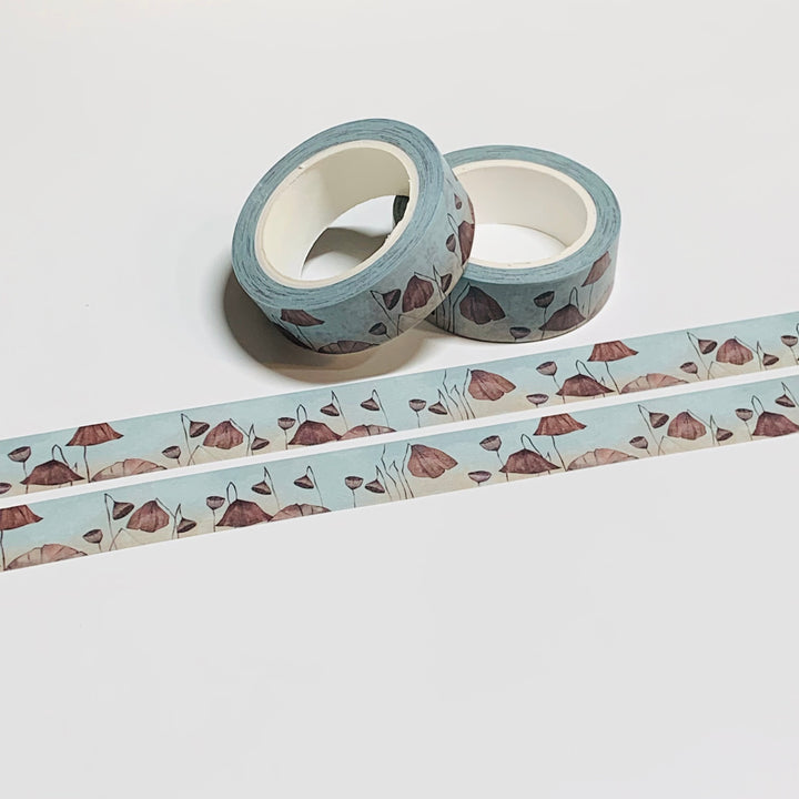 DRY And DROOPING LEAVES Fall Washi Tape ~ 1 Roll ~ 15mm x 10m (33 Feet)