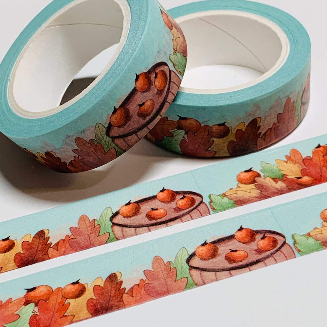 RUSTIC FOREST PICNIC With Leaves Washi Tape ~ 1 Roll ~ 15mm x 10m (33 Feet)