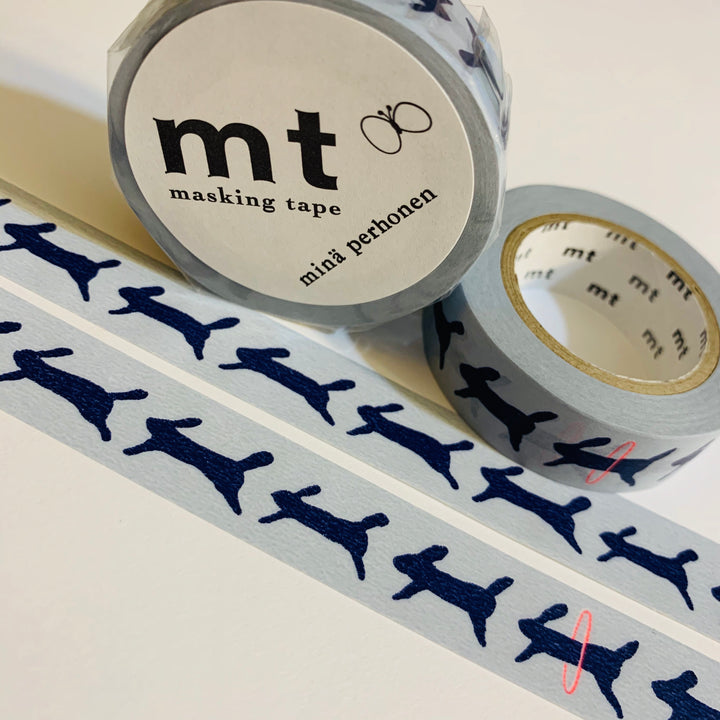 HULA HOOP RABBIT Mt Washi Tape - 1 Roll - 15mm x 10m (33 Feet)