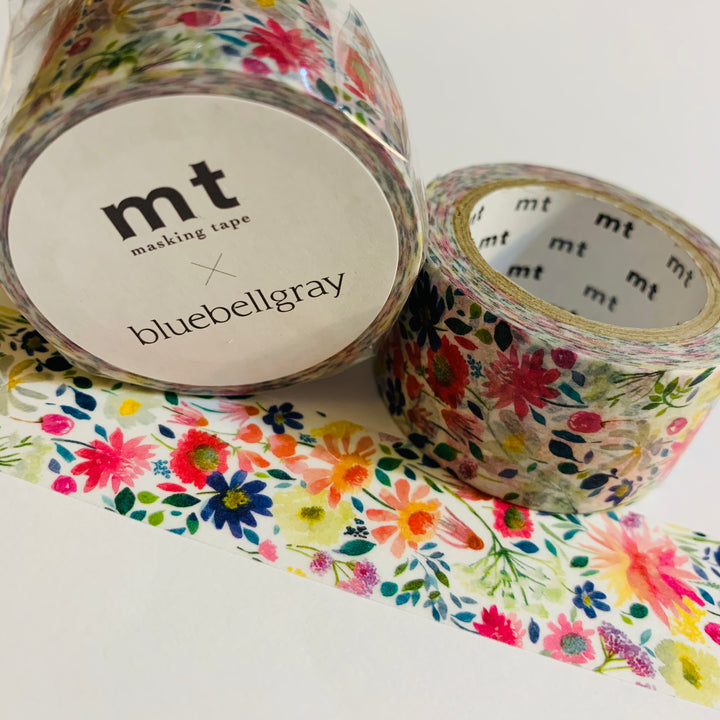 SWEET ZINNIA FLOWERS Mt Designed by BlueBellGray Washi Tape - 1 Roll - 24mm x 7m (23 Feet)
