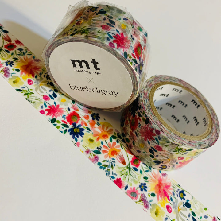 SWEET ZINNIA FLOWERS Mt Designed by BlueBellGray Washi Tape - 1 Roll - 24mm x 7m (23 Feet)