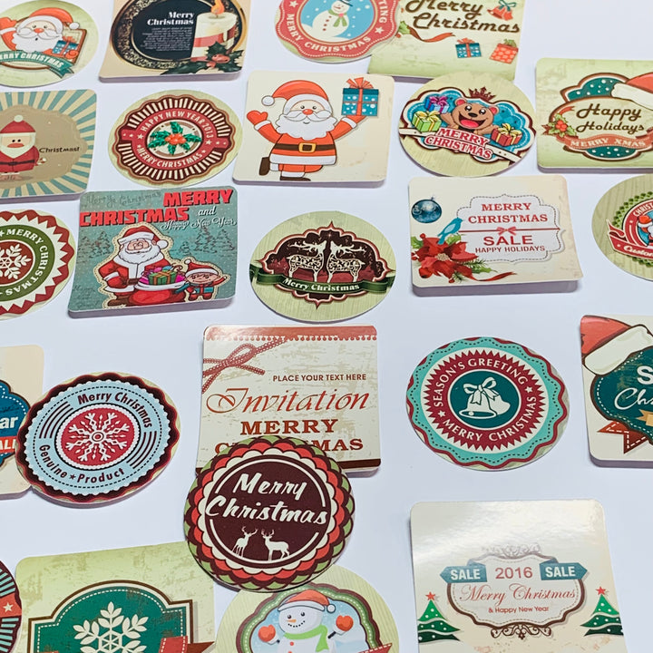 REWIND SEASON'S GREETINGS Peelable Stickers  ~ 46 Pieces ~ Approximately 40mm