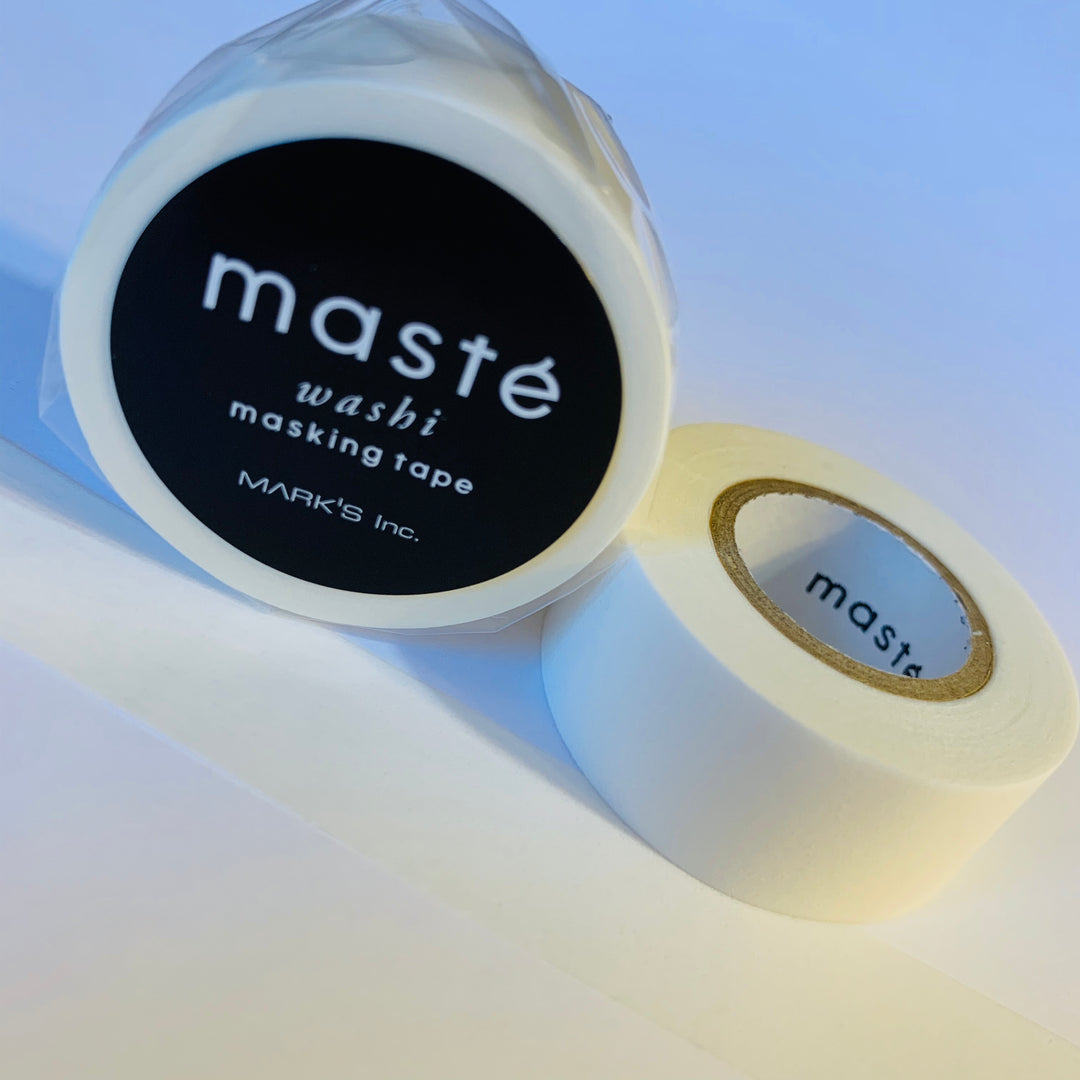 WHITE OUT SOLID Matte Maste Washi Tape ~ 1 Roll ~ 15mm x 7m (23 Feet)