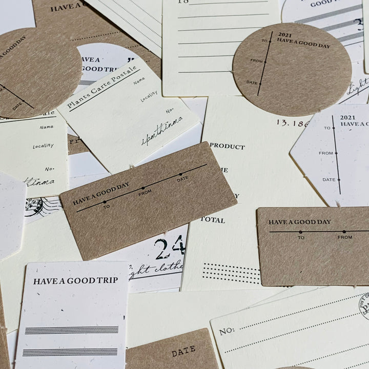 JOURNALING SPOTS & TO DO LIST Labels Ephemera Paper Pack ~ 45 Piecess ~ Size 42-75mm