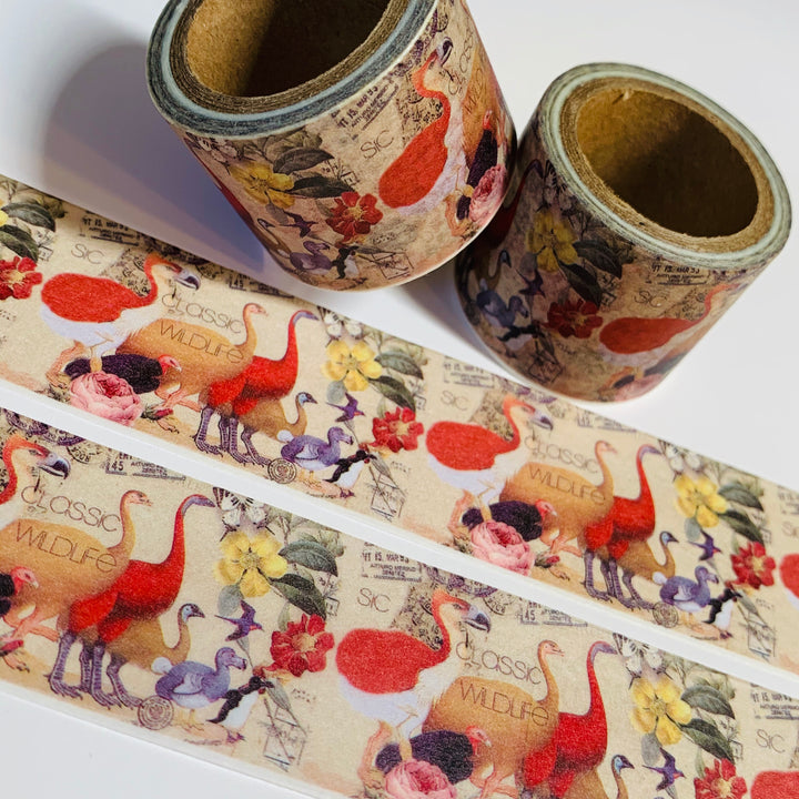 VINTAGE CLASSIC WILDLIFE Washi Tape ~ 1 Roll ~ 30mm x 5m (16 Feet)