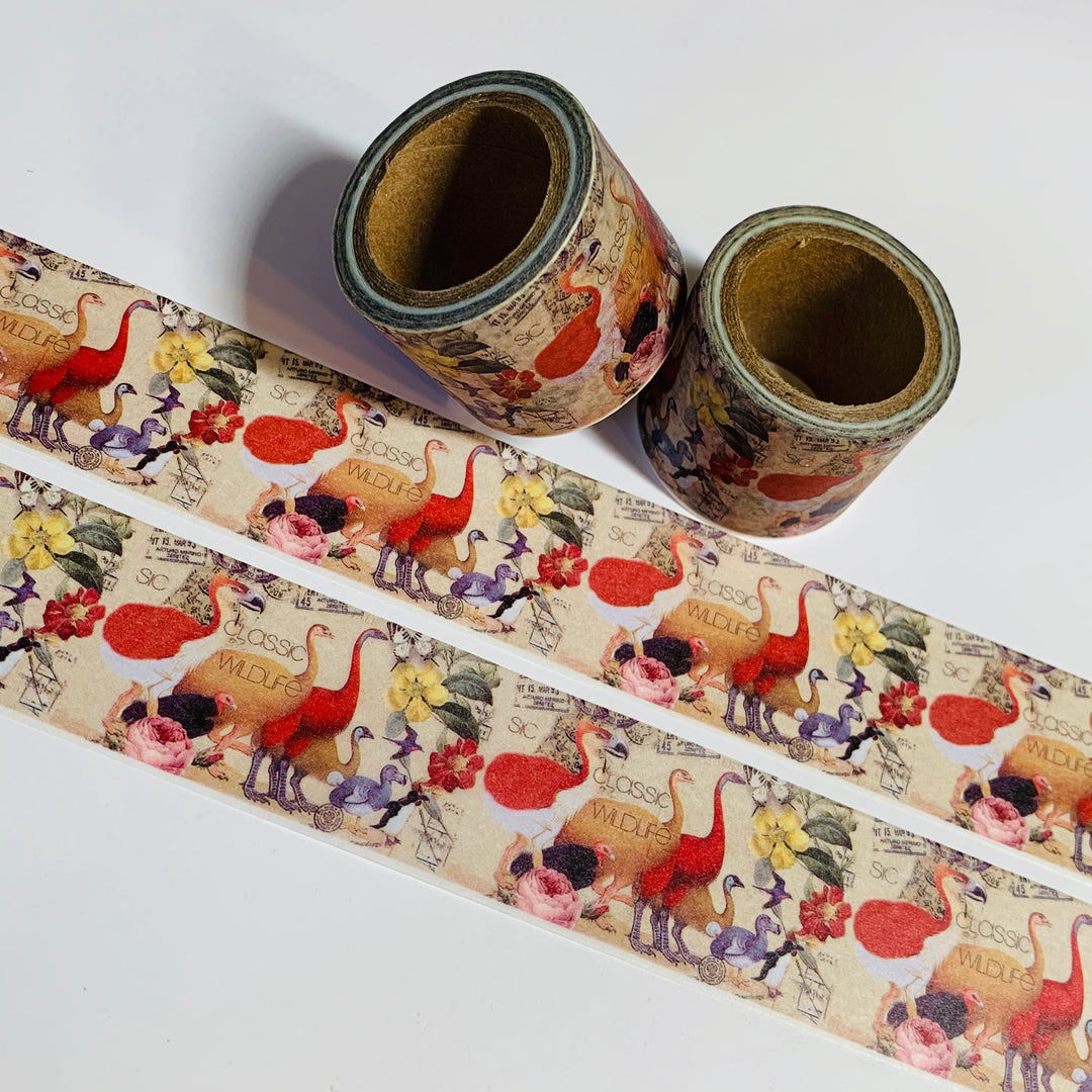 VINTAGE CLASSIC WILDLIFE Washi Tape ~ 1 Roll ~ 30mm x 5m (16 Feet)