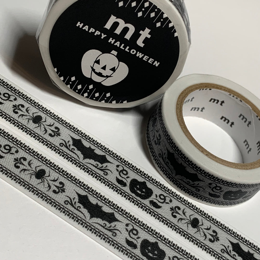 GOTHIC HALLOWEEN LACE MT Washi Tape  ~ 1 Roll ~ 15mm x 7m (23 Feet)