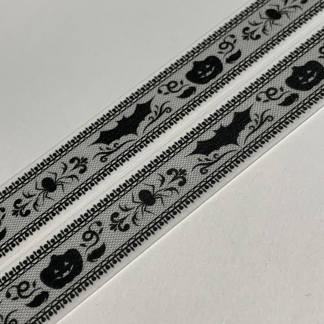 GOTHIC HALLOWEEN LACE MT Washi Tape  ~ 1 Roll ~ 15mm x 7m (23 Feet)