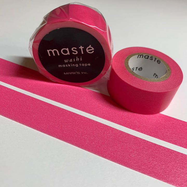 DEEP ROSE PINK Matte Maste Washi Tape ~ 1 Roll ~ 15mm x 7m (23 Feet)