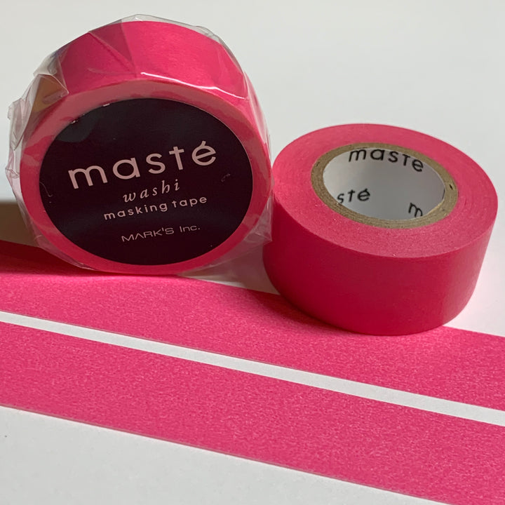 DEEP ROSE PINK Matte Maste Washi Tape ~ 1 Roll ~ 15mm x 7m (23 Feet)