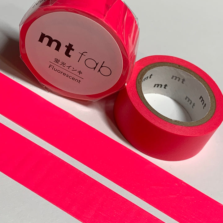 FLUORESCENT SOLID PINK Mt Washi Tape - 1 Roll ~ 15mm x 5m (16 Feet)