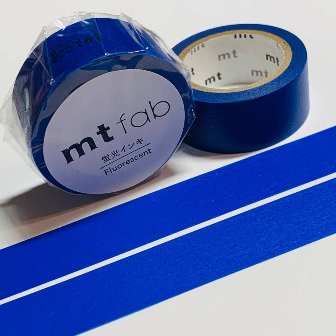 FLUORESCENT SOLID CYAN BLUE Mt Washi Tape - 1 Roll ~ 15mm x 5m (16 Feet)