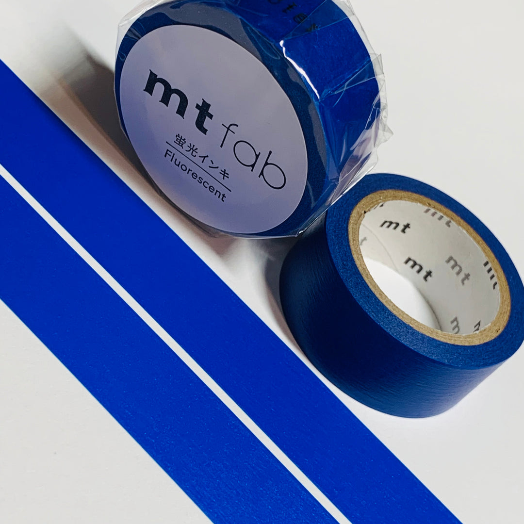 FLUORESCENT SOLID CYAN BLUE Mt Washi Tape - 1 Roll ~ 15mm x 5m (16 Feet)