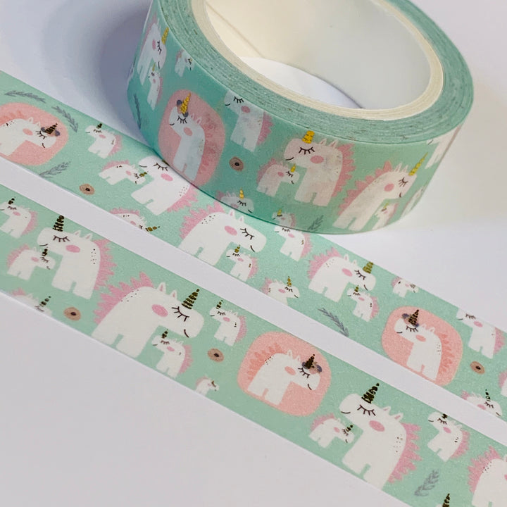 GIRLY & GLAMOROUS UNICORN Washi Tape ~ 1 Roll ~ 15mm x 7m (23 Feet)