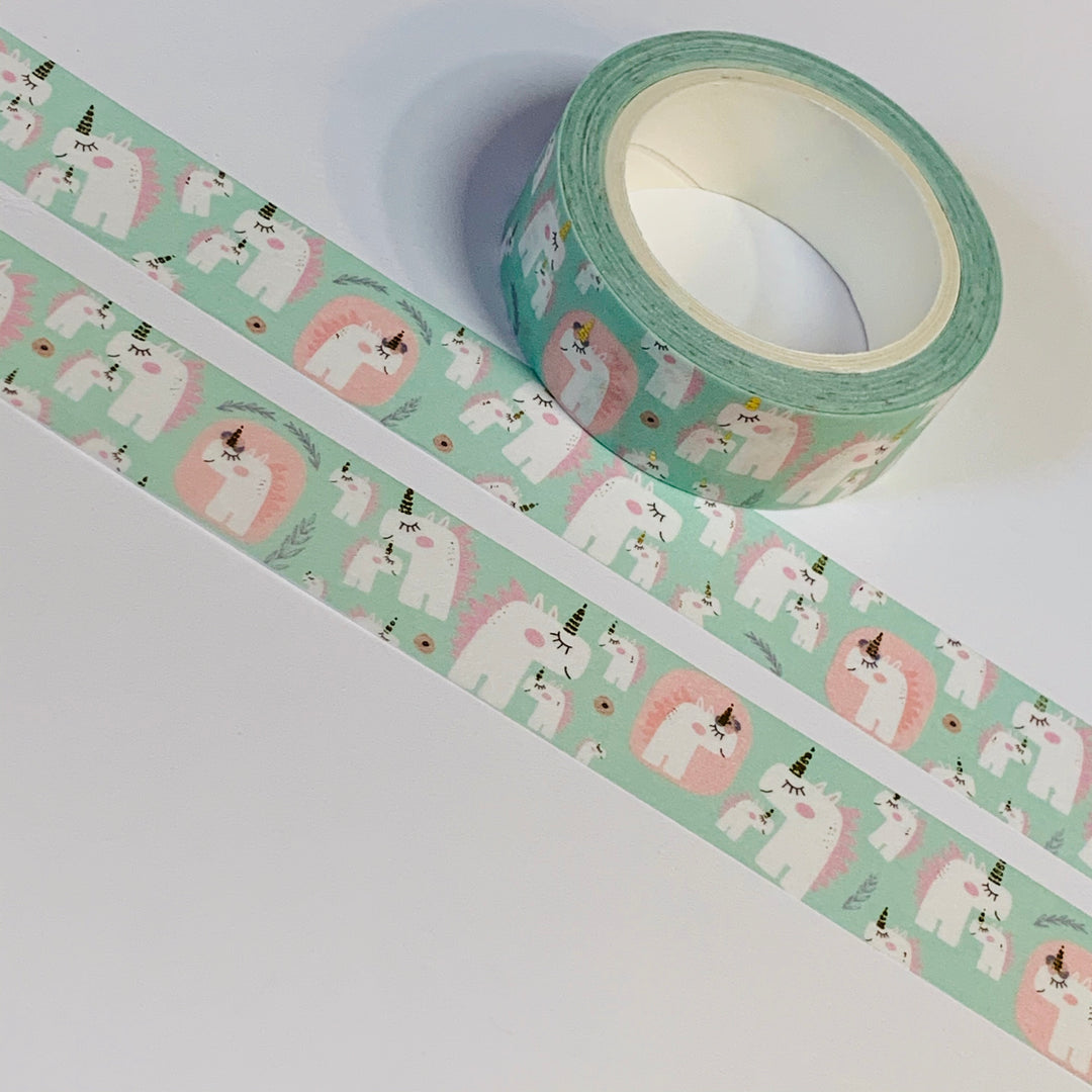 GIRLY & GLAMOROUS UNICORN Washi Tape ~ 1 Roll ~ 15mm x 7m (23 Feet)