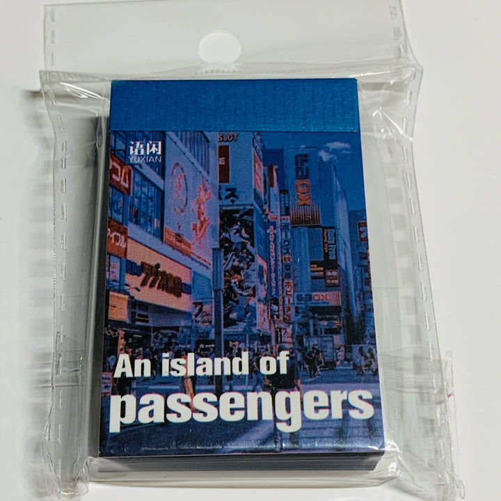 AN ISLAND Of PASSENGERS Acrylic Transparency Sheets Booklet ~ 60 Sheet ~ 1.5 x 2.35 Inches