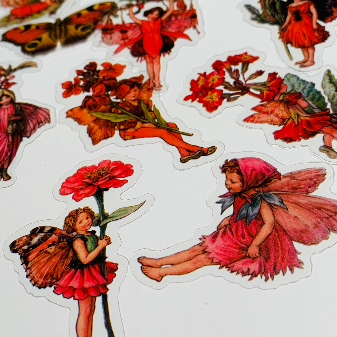 FAIRIES GARDEN & NYMPHS Peelable Stickers ~ 45 Stickers ~ 60mm