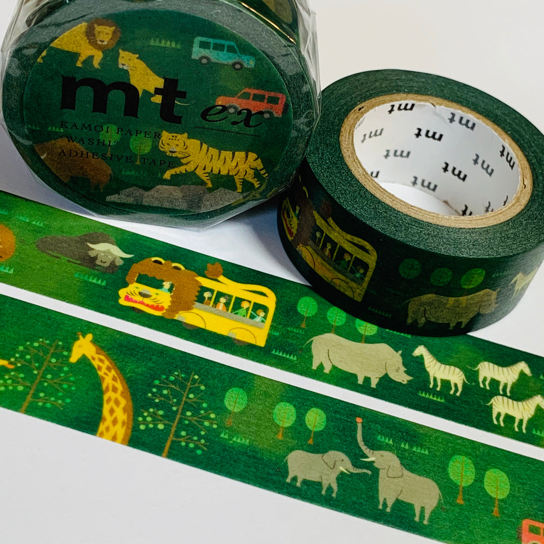 ANIMAL SAFARI WILDLIFE Park MT Washi Tape 1 Roll - 20mm x 10m (33 feet)