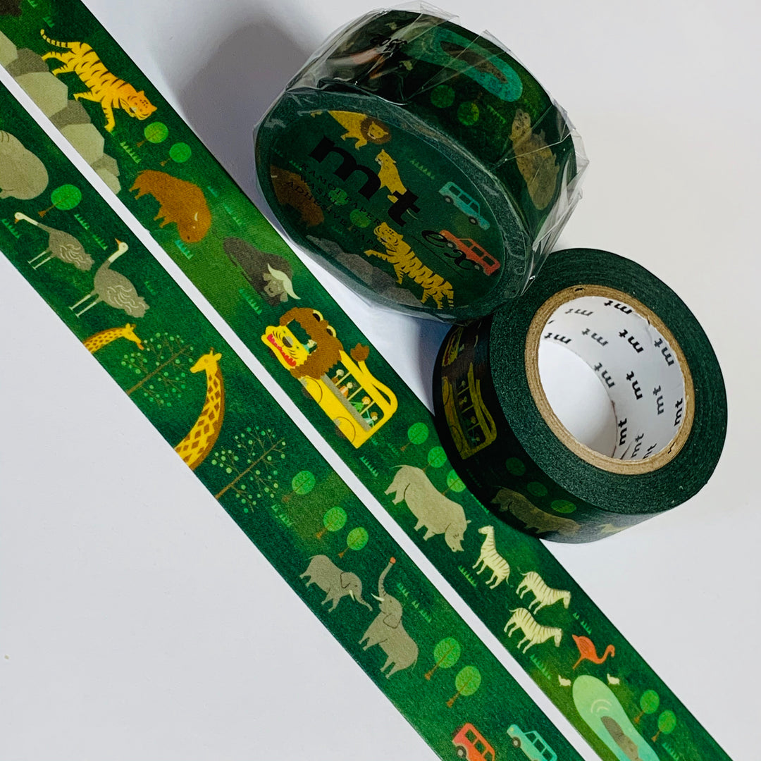 ANIMAL SAFARI WILDLIFE Park MT Washi Tape 1 Roll - 20mm x 10m (33 feet)