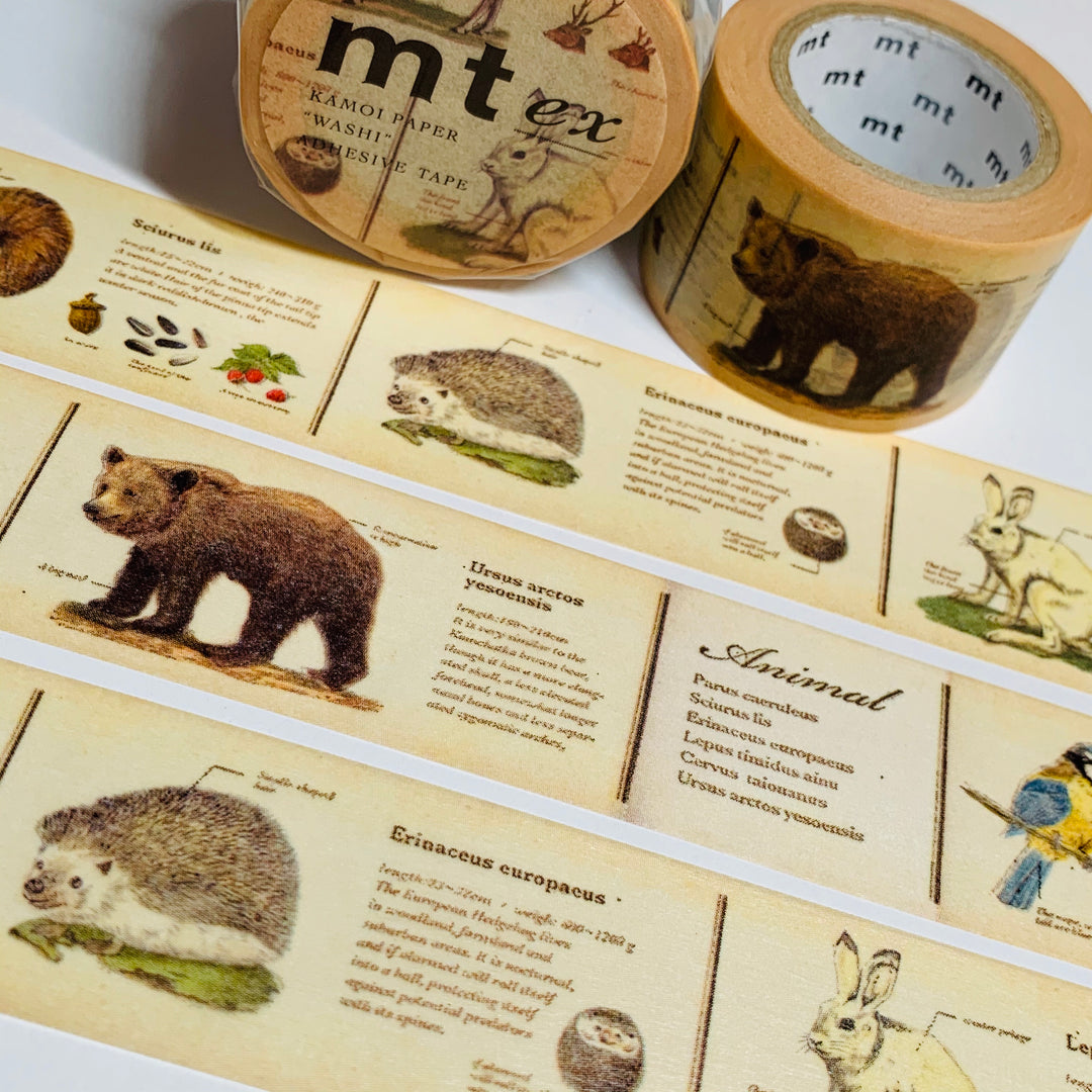 ANIMAL VARIETIES ENCYCLOPEDIA MT Washi Tape ~ 1 Roll ~ 30mm x 7m (23 Feet)