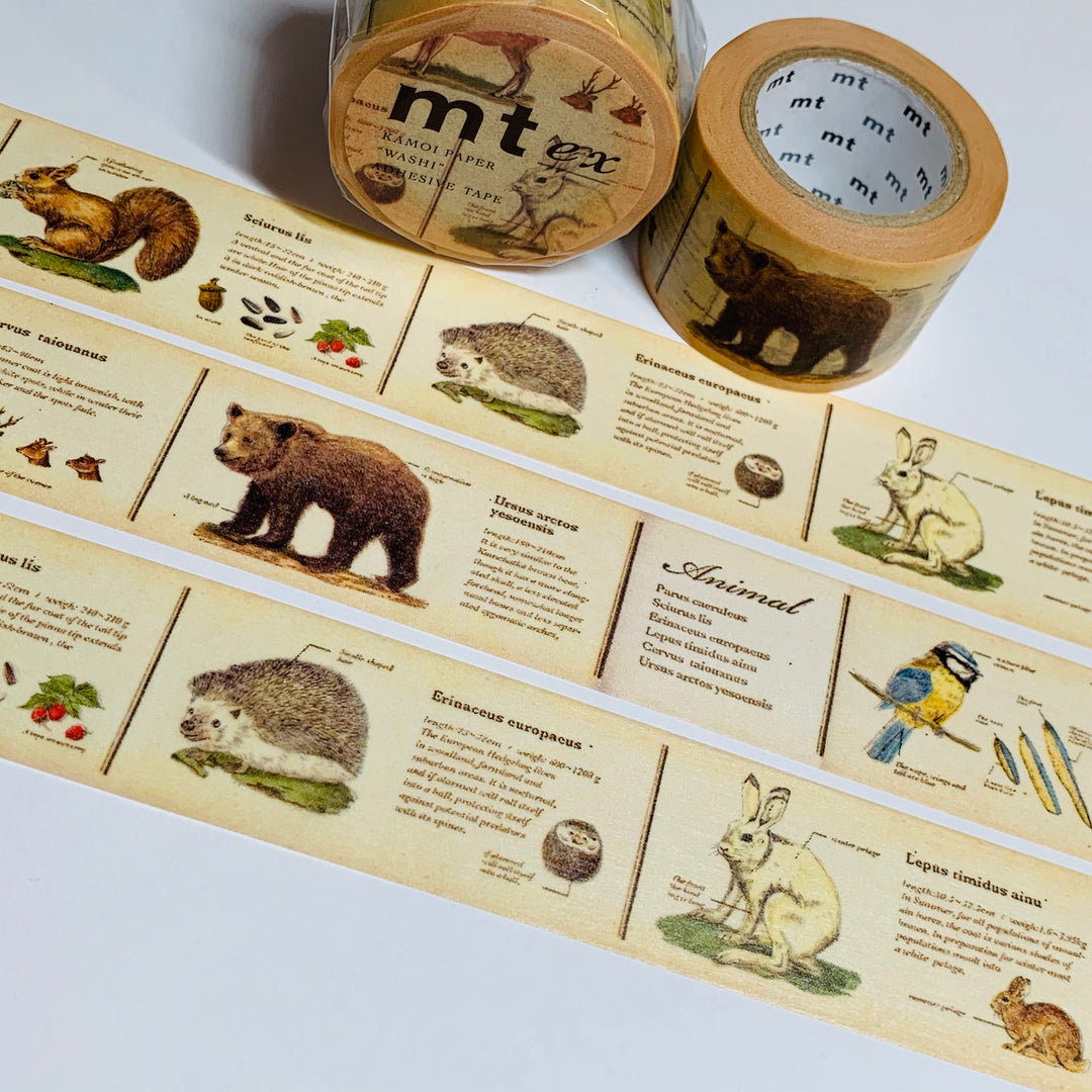 ANIMAL VARIETIES ENCYCLOPEDIA MT Washi Tape ~ 1 Roll ~ 30mm x 7m (23 Feet)