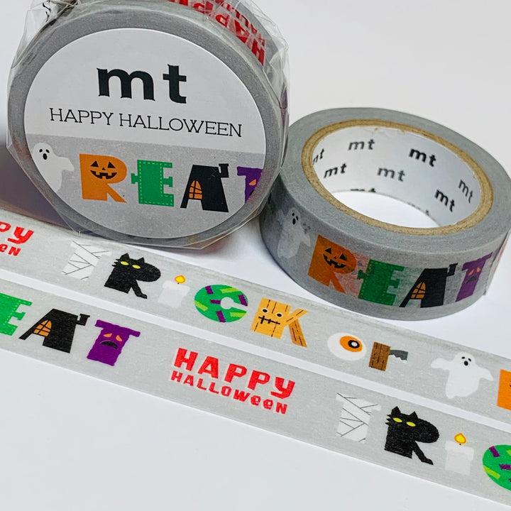 TRICK Or TREAT CHARACTERS Mt Halloween Washi Tape ~ 1 Roll ~ 15mm x 7m (23 Feet)