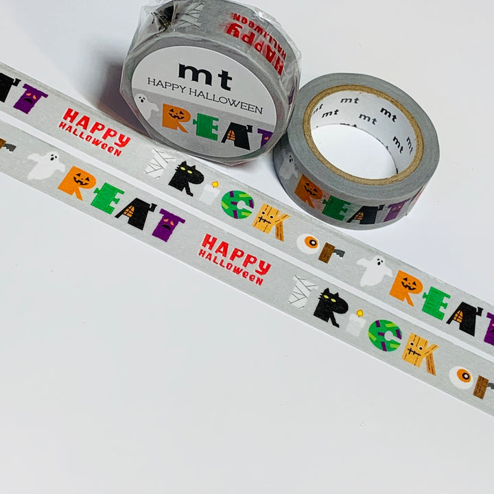 TRICK Or TREAT CHARACTERS Mt Halloween Washi Tape ~ 1 Roll ~ 15mm x 7m (23 Feet)