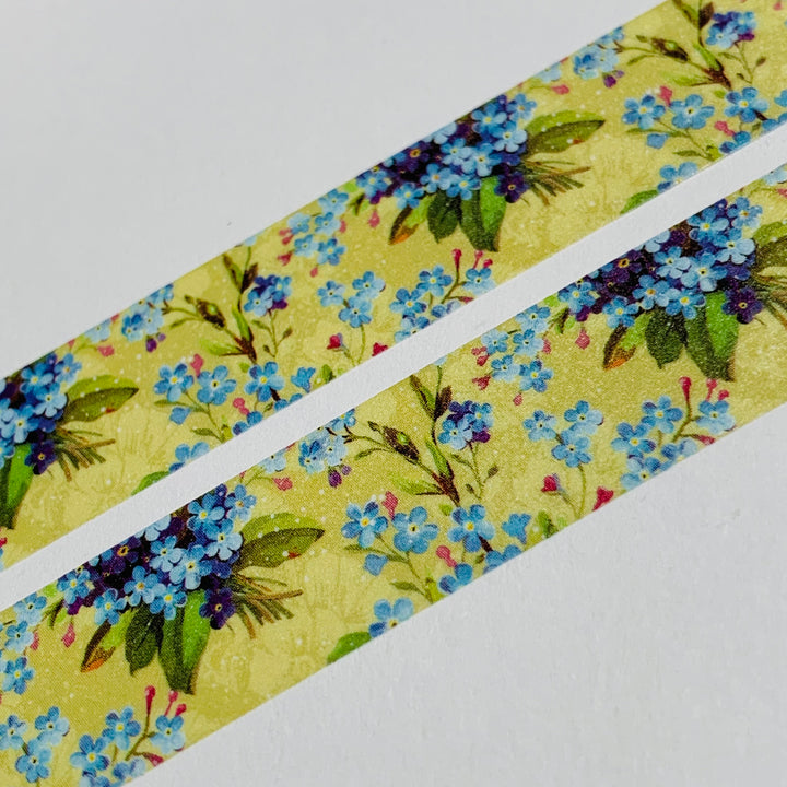 FORGET-ME-NOT FLORAL BOUQUETS Amanda Mischell Washi Tape ~ 1 Roll ~ 15mm x 10m (33 Feet)