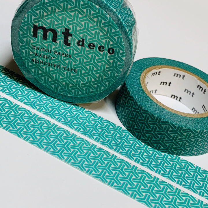 OVERLAPPING "Y'S" TEAL Design Mt Washi Tape ~ 1 Roll ~ 15mm x 10m (33 Feet)