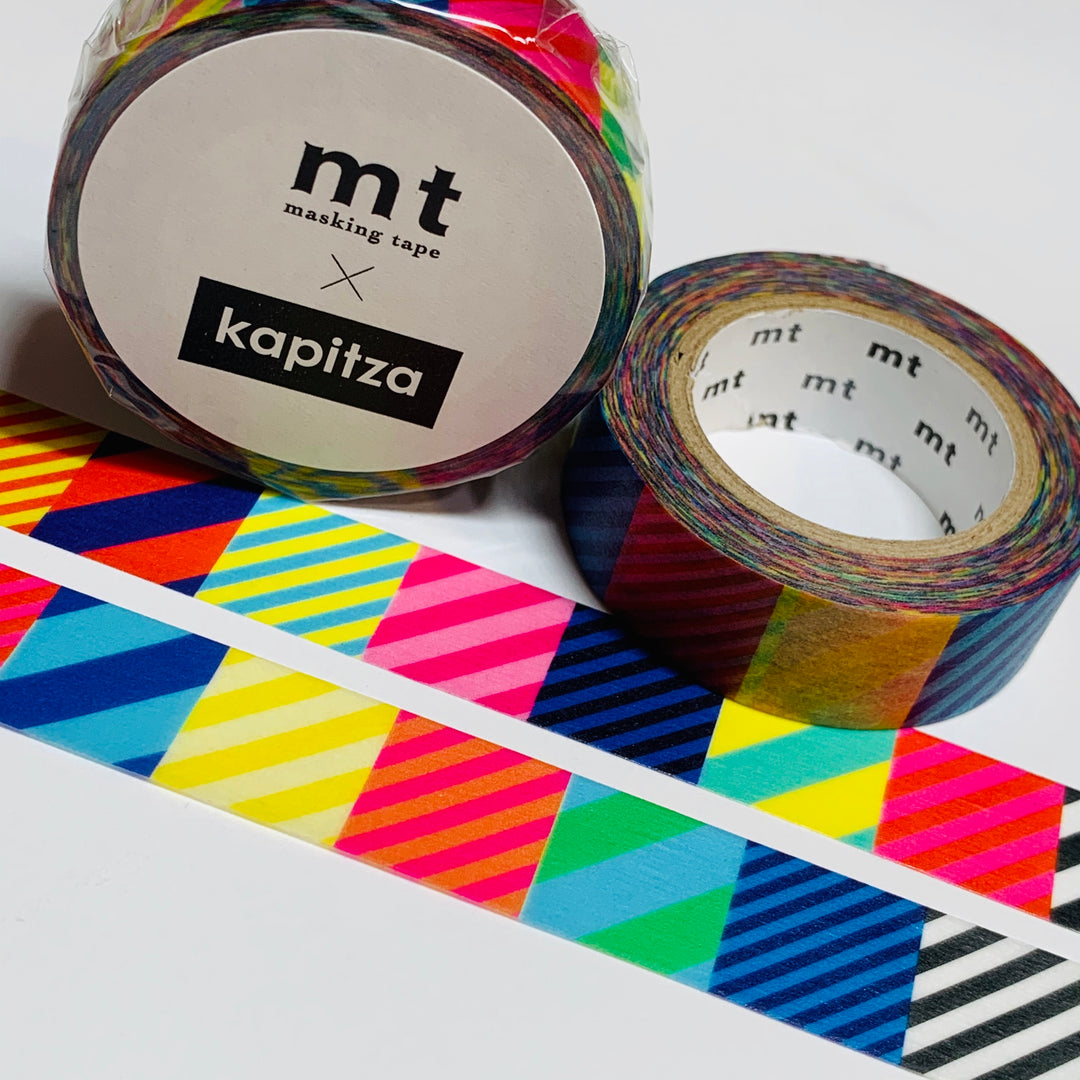 COLOR BLOCKS KAPITZA Diagonal Design MT Washi Tape - 1 Roll