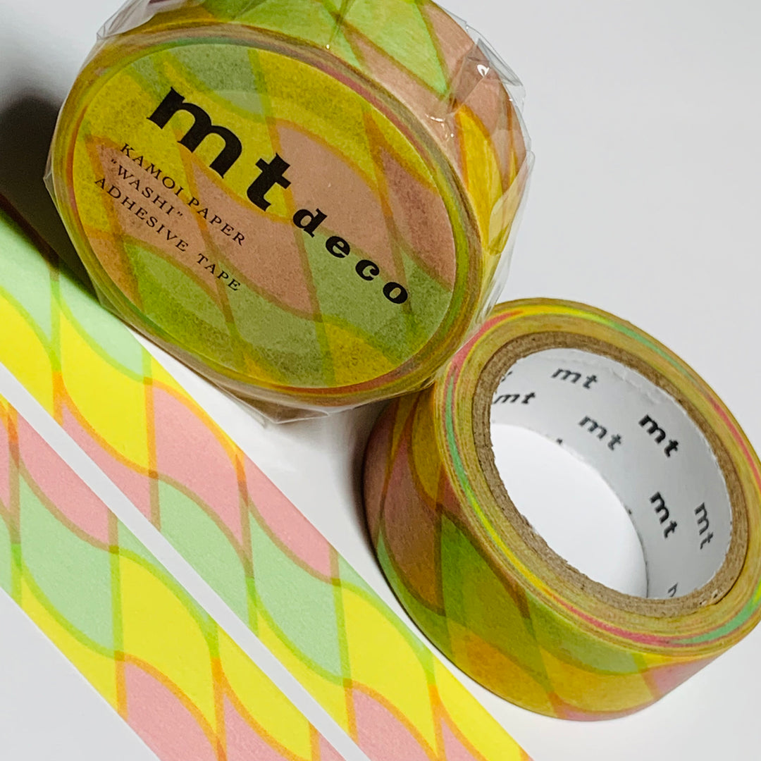 FLUTTERING PASTEL WAVY LINES Mt Washi Tape ~ 1 Roll ~ 15mm x 7m (23 Feet)