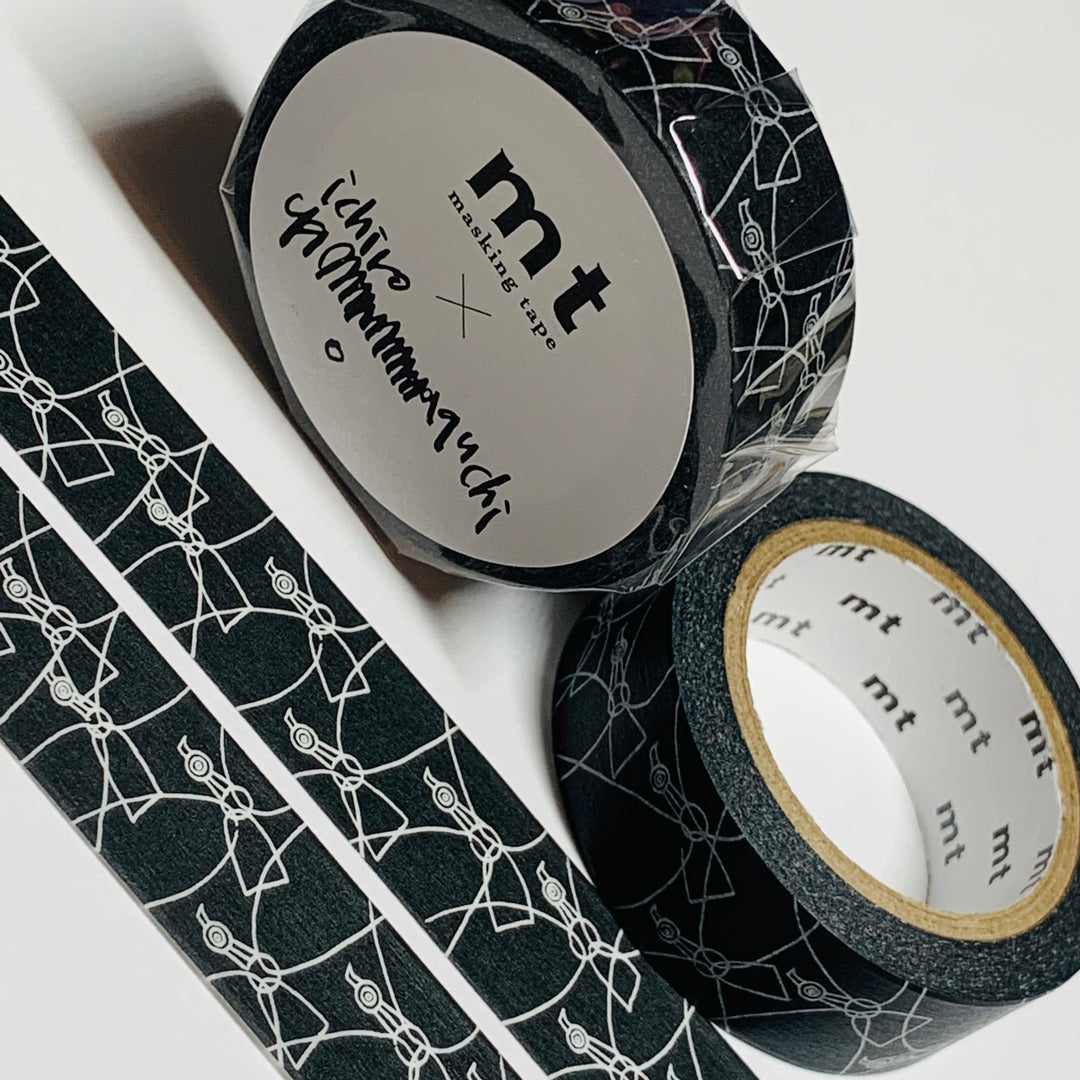 BLACK & WHITE ABSTRACT BIRDS By Ichiro Yamaguchi For MT Washi Tape -1 Roll