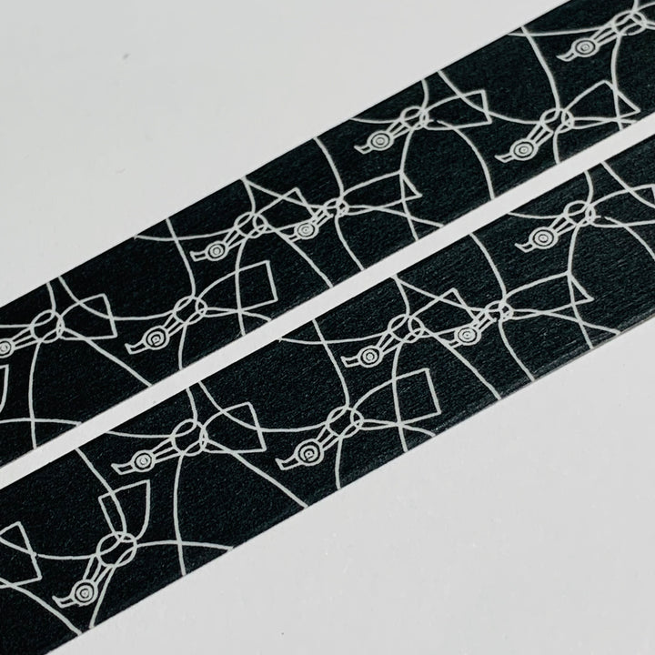 BLACK & WHITE ABSTRACT BIRDS By Ichiro Yamaguchi For MT Washi Tape -1 Roll