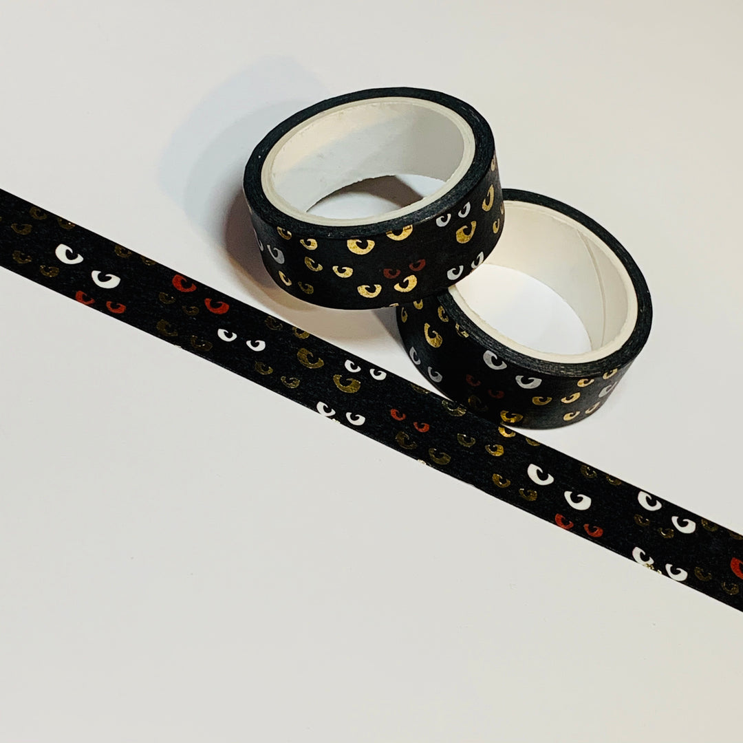 HIDDEN SPOOKY EYES Halloween Washi Tape ~ 1 Roll ~ 15mm x 5m (16 Feet)