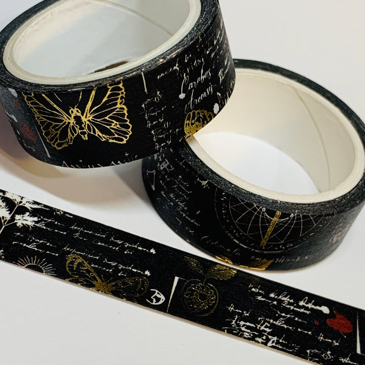 HALLOWEEN MIXED MEDIA Butterfly Dictionary Washi Tape ~ 1 Roll ~ 15mm x 5m (16 Feet)