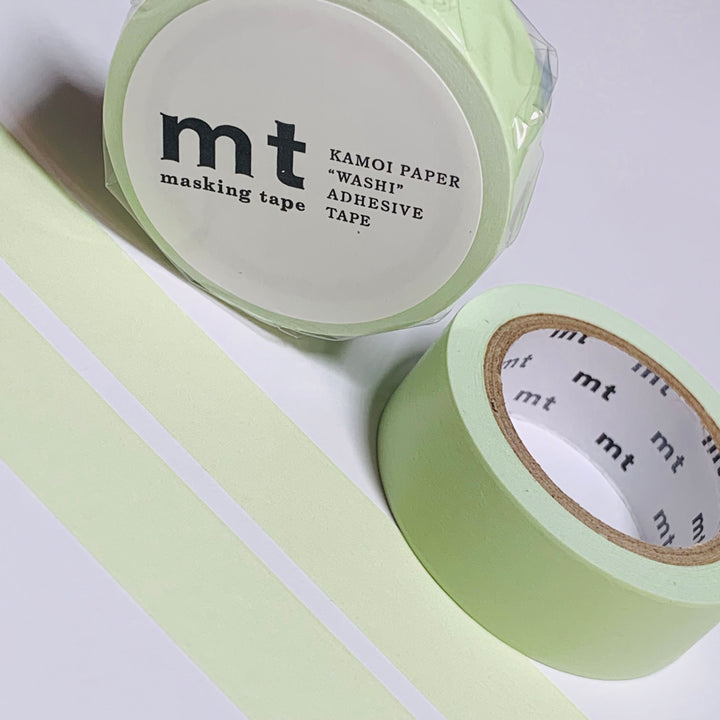 PASTEL LEAF GREEN Solid Matte Mt Washi Tape ~ 1 Roll ~ 15mm x 7m (23 Feet)