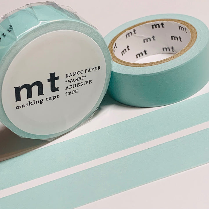 PASTEL TURQUOISE BLUE Solid Matte Mt Washi Tape ~ 1 Roll ~ 15mm x 7m (23 Feet)