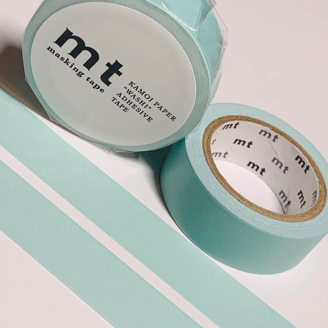 PASTEL TURQUOISE BLUE Solid Matte Mt Washi Tape ~ 1 Roll ~ 15mm x 7m (23 Feet)