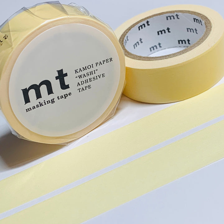 PASTEL SUNFLOWER YELLOW Solid Matte Mt Washi Tape ~ 1 Roll ~ 15mm x 7m (23 Feet)