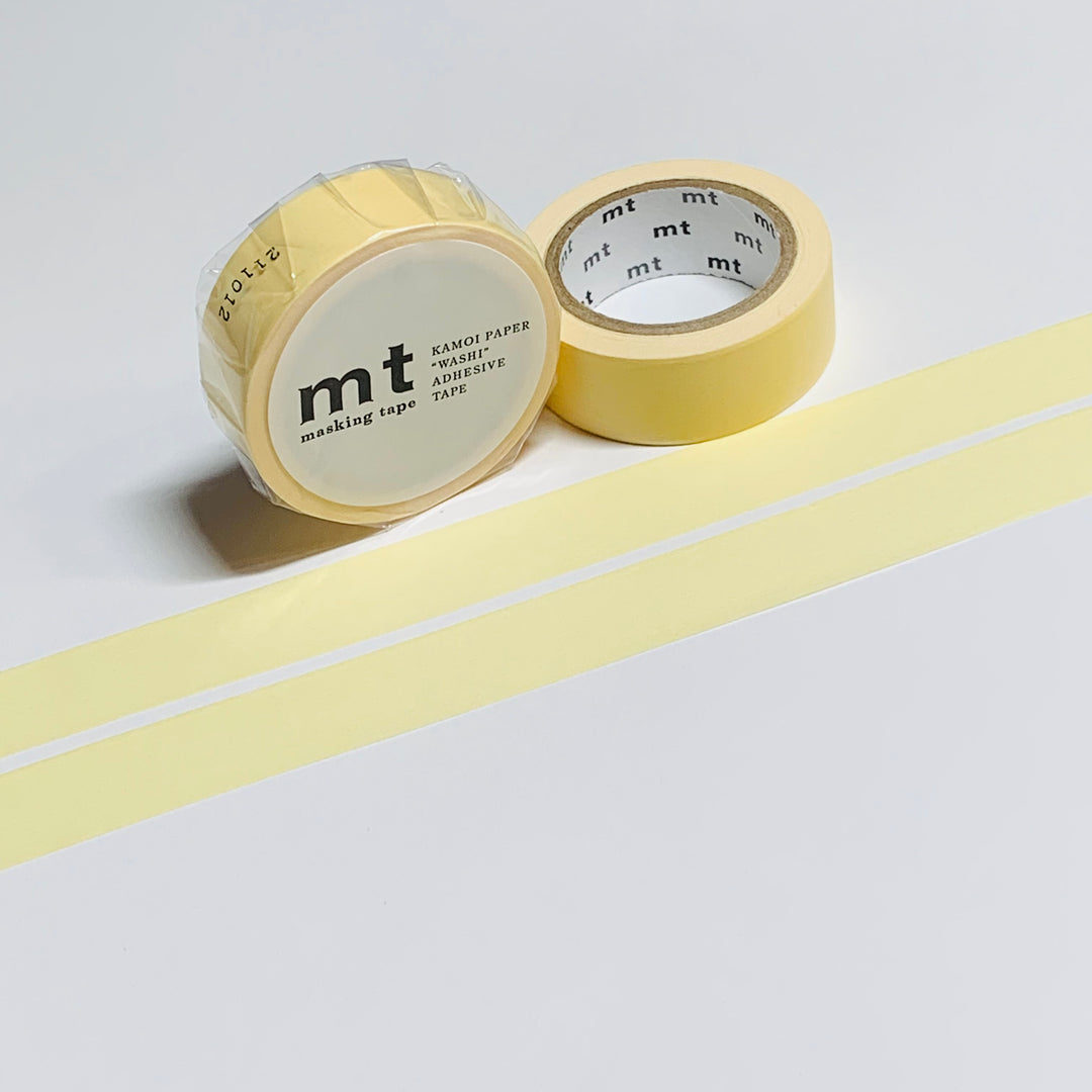 PASTEL SUNFLOWER YELLOW Solid Matte Mt Washi Tape ~ 1 Roll ~ 15mm x 7m (23 Feet)