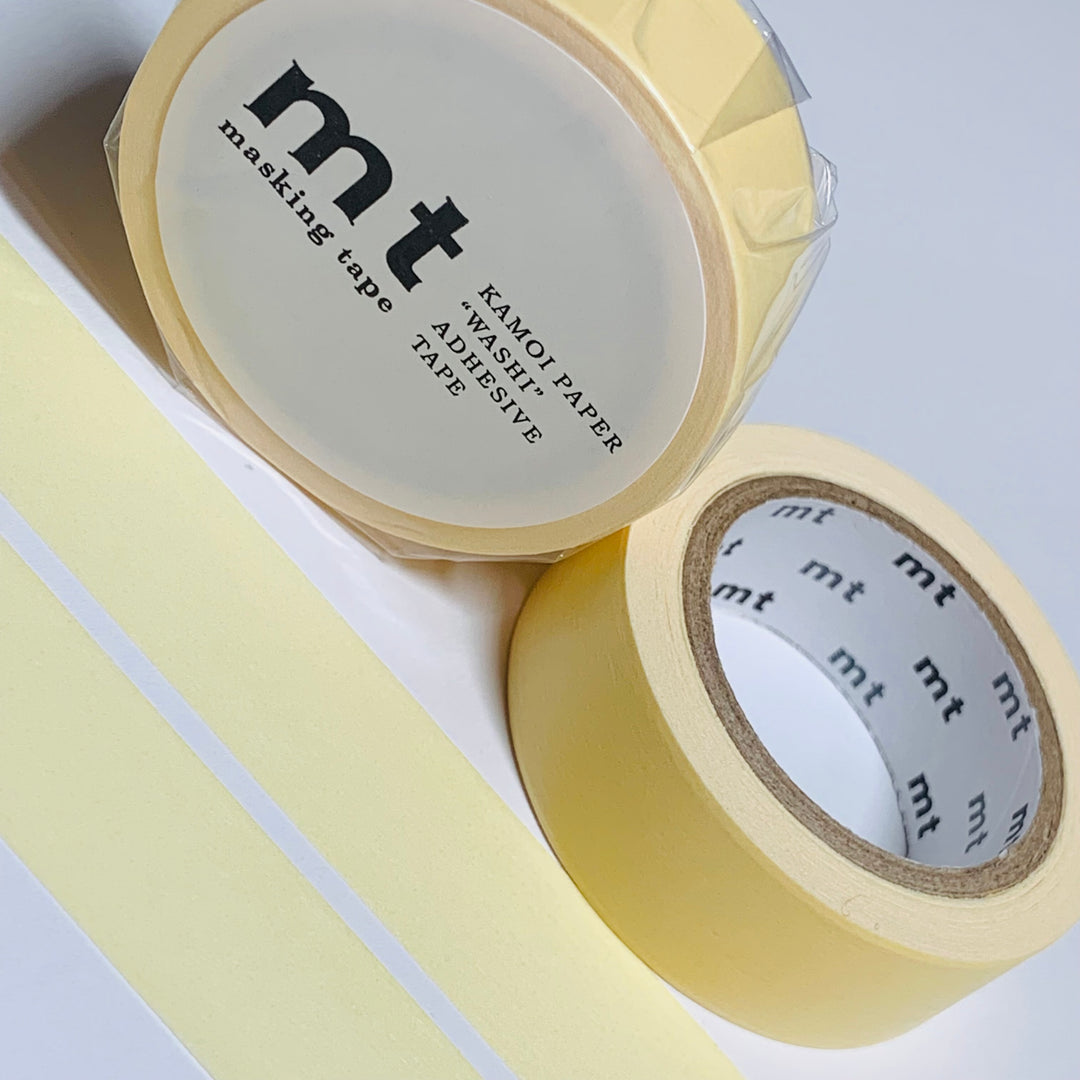 PASTEL SUNFLOWER YELLOW Solid Matte Mt Washi Tape ~ 1 Roll ~ 15mm x 7m (23 Feet)