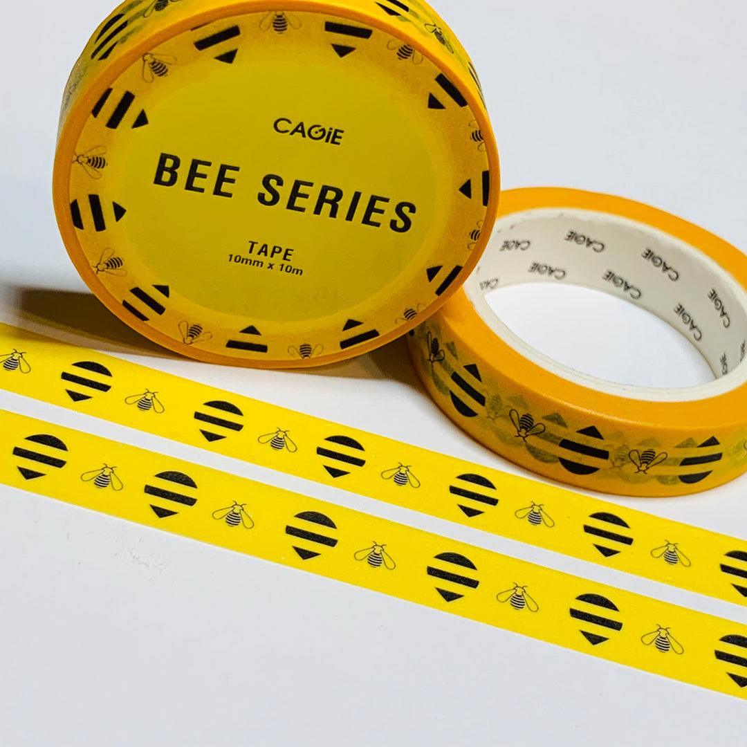 BLACK & YELLOW BEE Body Bees Series Washi Tape ~ 1 Roll ~ 10mm x 10m (33 Feet)