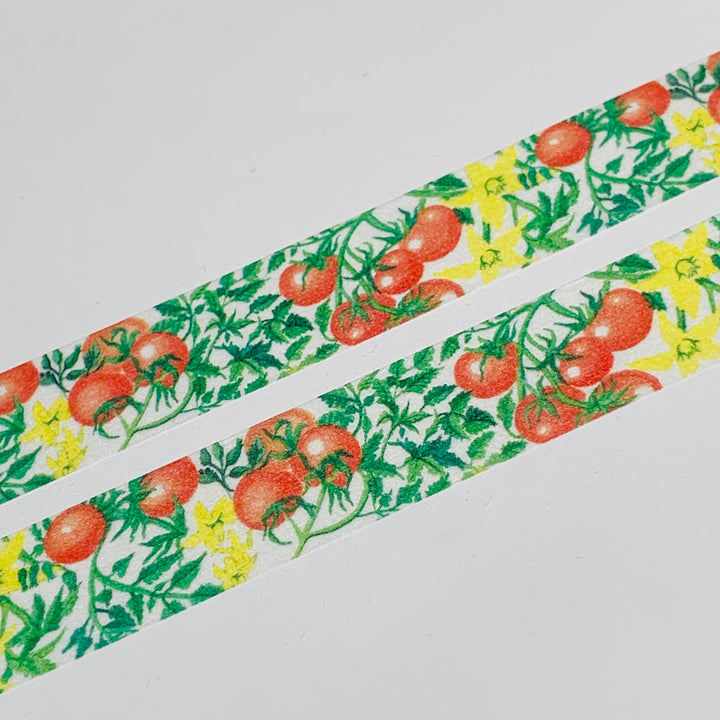 LUSCIOUS TOMATOES On The VINE Saien Masking Washi Tape ~ 1 Roll ~ 15mm x 10m (33 Feet)