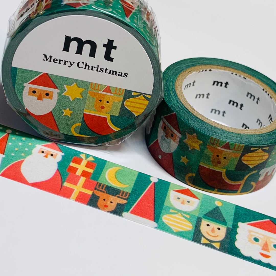 SANTA COLLAGE VARIETIES Christmas Mt Washi Tape ~ 1 Roll ~ 20mm x 7m (23 Feet)