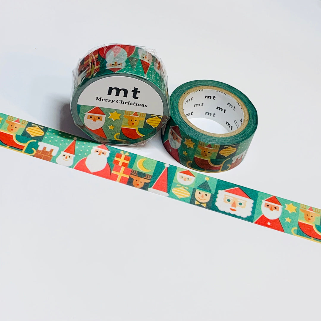 SANTA COLLAGE VARIETIES Christmas Mt Washi Tape ~ 1 Roll ~ 20mm x 7m (23 Feet)