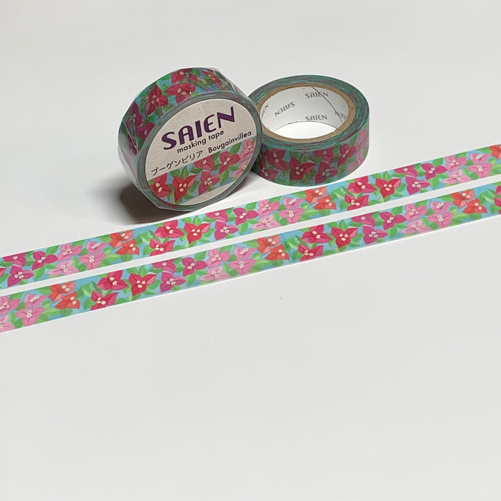 BOUGAINVILLEA SOUTH AMERICAN Flowers Saien Washi Tape ~ 1 Roll ~ 15mm x 10m (33 Feet)