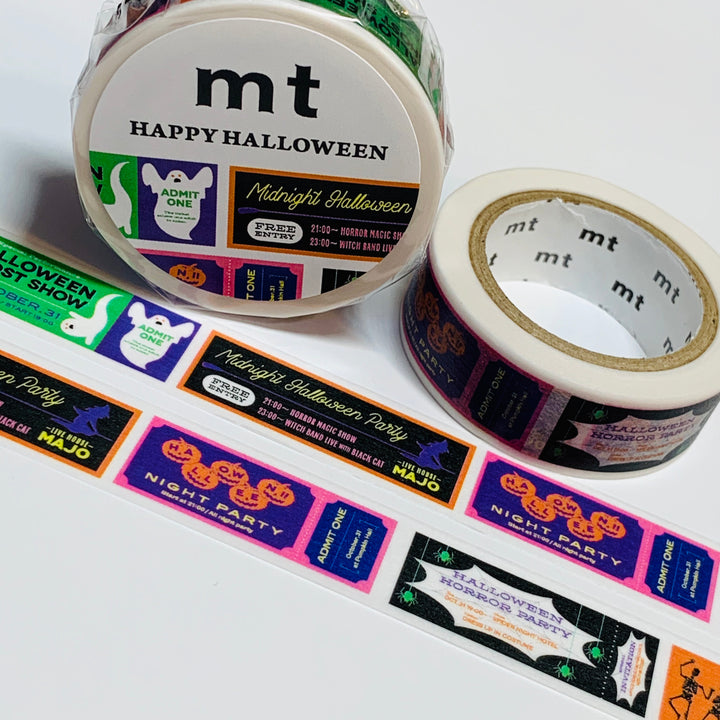 HAUNTED HOUSE PARTY Tickets Halloween Mt Washi Tape ~ 1 Roll ~ 15mm x 7m (23 Feet)